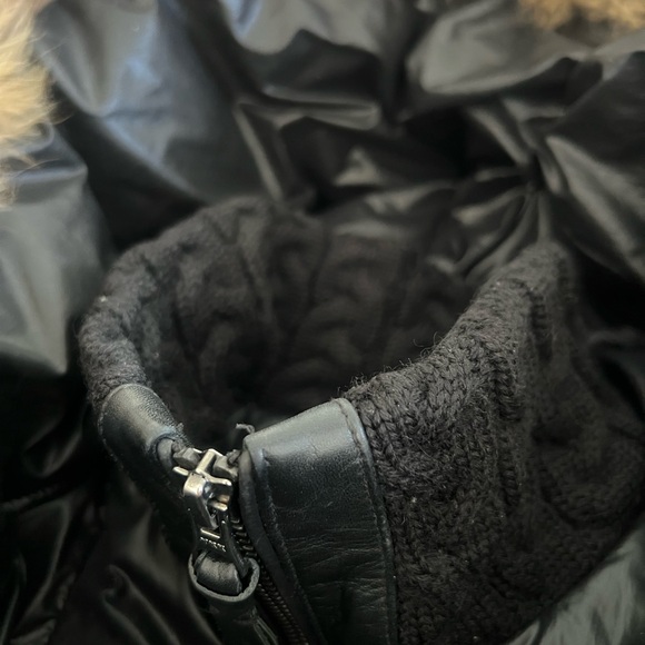 Mackage Black Puffer “Chloe” Coat with Brown Fur Trim - Picture 5 of 8